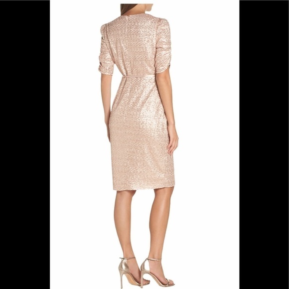 Eliza J Sequin Faux Wrap Dress, 4p - Picture 2 of 8